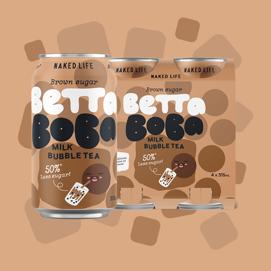 Betta Boba Brown Sugar Milk Bubble Tea 12 pack